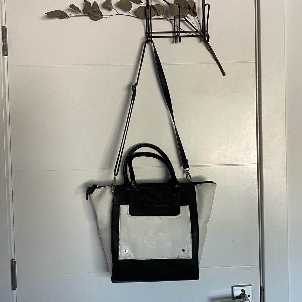 Charming Charlie black and white Purse